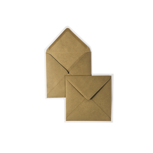 Square Ribbed Kraft Envelopes (130mm x 130mm)
