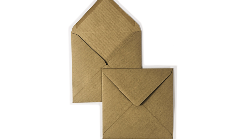 Square Ribbed Kraft Envelopes (130mm x 130mm)