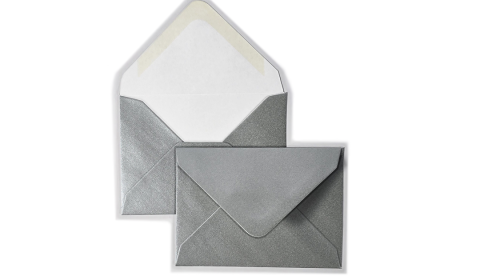 Luxury C7 Envelopes - Metallic Silver (81mm x 111mm)