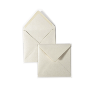 Luxury Square Envelopes - Pearlised  White, 146mm x 146mm