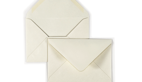 Luxury C6 Envelopes - Pearlised Natural White
