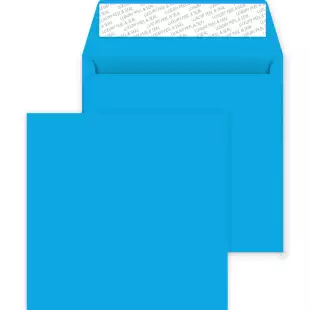 Square Peel and Seal Envelopes - 220mm x 220mm - Caribbean Blue