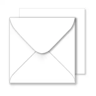 Essentials Square  White Envelopes 130gsm - 160mm x 160mm