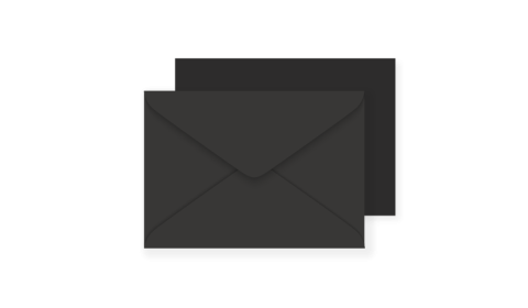 C7 Essentials Black Envelopes 100gsm - 81mm x 111mm