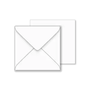 Essentials White Square Envelopes 100gsm - 145mm x 145mm