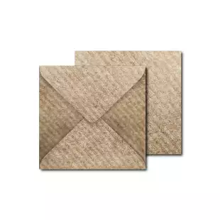 1,000 Wholesale Square Ribbed Kraft Envelopes (130mm x 130mm)