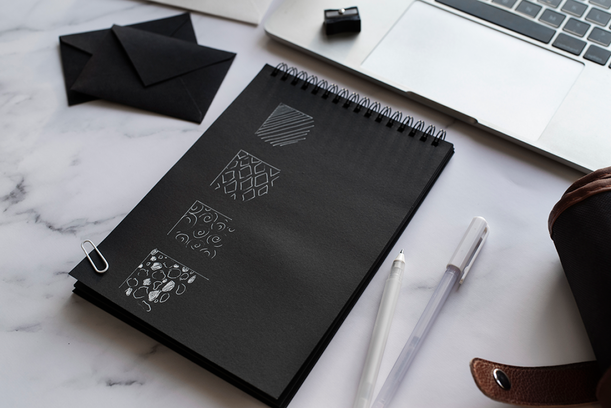 Illustrators tools arrangement still life