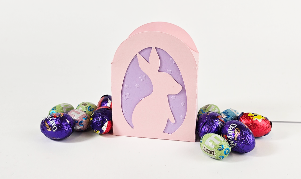 Baby pink with emboss bunny box