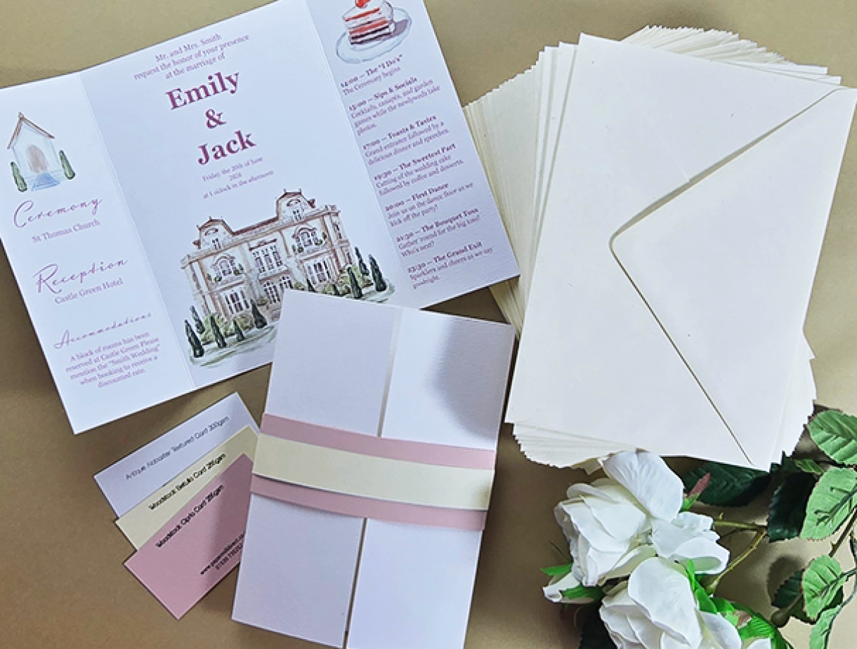 Card blank and envelopes