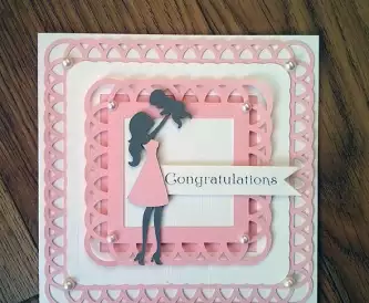 New Baby Card Idea - Mother and Baby Silhouette