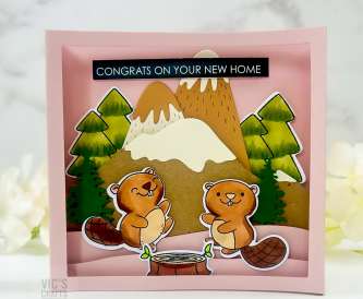 3D New Home Beaver Card