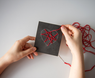 Heart embroidery