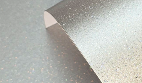 Titanium Silver Sparkle Pure Pearl Single Sided Card 300gsm