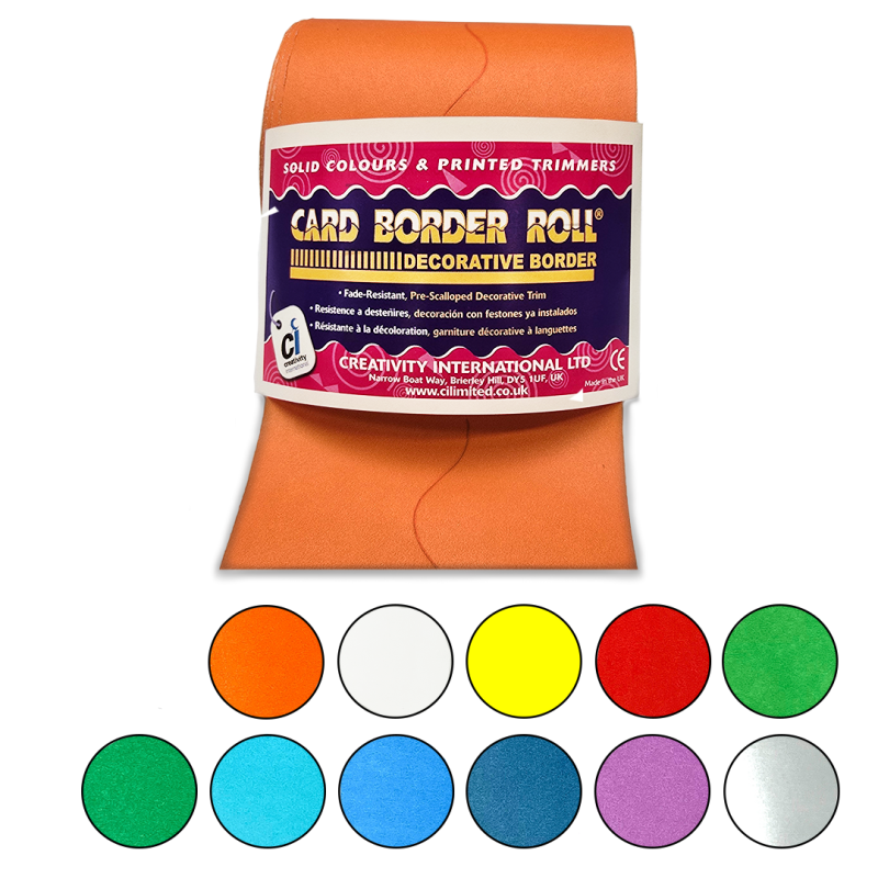 Fadeless border rolls