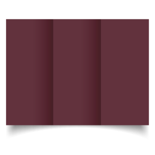 Claret Card Blanks Double Sided 250gsm-DL-Trifold