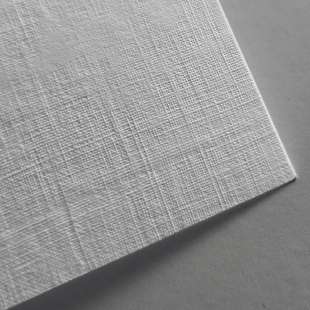 Extra white linen card