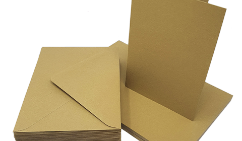 Kraft Materica Double Sided 250gsm Card Blanks and Envelopes