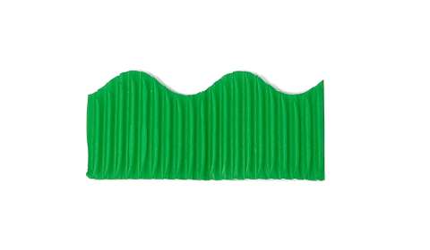Bordette Roll 57mmx15m Scalloped - Apple Green