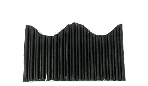 Bordette Roll 57mmx15m Scalloped - Black