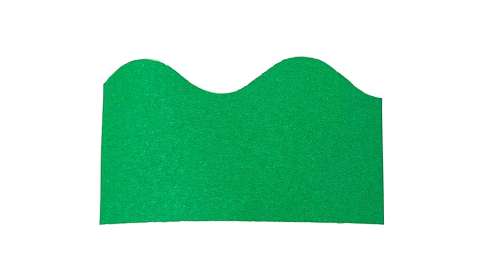 Fadeless Scalloped Border Roll 57mmx15m - Emerald