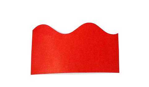 Fadeless Scalloped Border Roll 57mmx15m - Flame