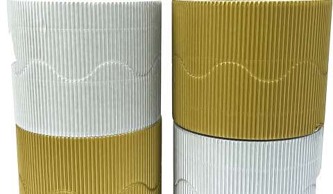 Educraft Corrugated Scalloped Border Rolls 57mmx15m Pk4 - Gold & Silver