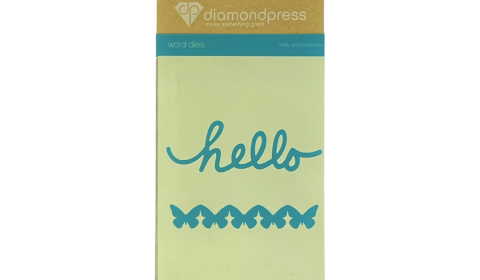 Hello& Butterflies Word Dies Diamond Pre
