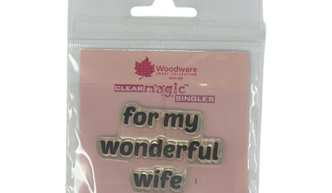 Wonderful Wife Clear 'Just Words' Stamp