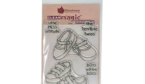 Toddler Shoes Clear Stamp Woodware