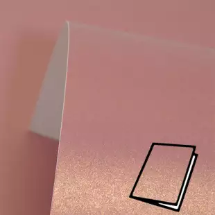 Mauve Gold Pure Pearl Card Blanks One Sided 300gsm