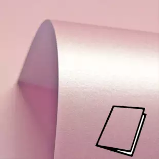 Powder Pink Pure Pearl Card Blanks One Sided 300gsm