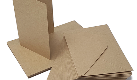 ​Lakes Craft Biscuit Double Sided 240gsm Card Blank and Envelope Packs