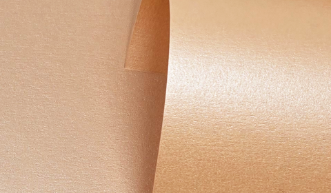 Peach Orange Pure Pearl Double Sided Card 300gsm