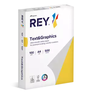 A4 (210x297mm) Rey Text & Graphics 100gsm | 500 Sheets