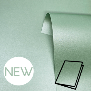 Sage Green Pure Pearl Card Blanks Double Sided 300gsm