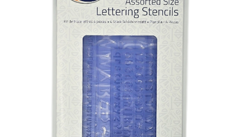 Helix Lettering Stencil Set - 4 Assorted Sizes