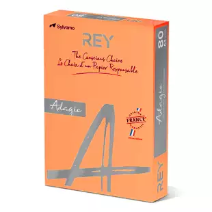 A4 (210x297mm) Rey Adagio Mandarin 80gsm | 500 Sheets