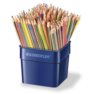 Pencils in tub