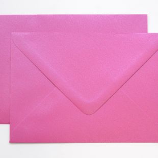 Lustre Print Silver C6 Envelopes - Pearlised Brilliant Rose Lustre Print Silver C6 Envelopes - Pearlised Brilliant Rose