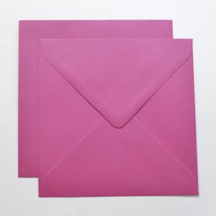 Lustre Print Silver Square Envelopes - Pearlised Brilliant Rose Lustre Print Silver Square Envelopes - Pearlised Brilliant Rose