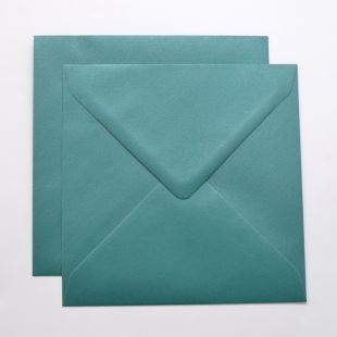 Lustre Print Silver Square Envelopes - Pearlised Forest Green Lustre Print Silver Square Envelopes - Pearlised Forest Green
