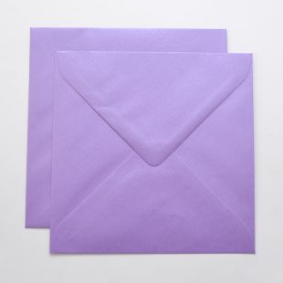 Lustre Print Silver Square Envelopes - Pearlised Periwinkle Lustre Print Silver Square Envelopes - Pearlised Periwinkle