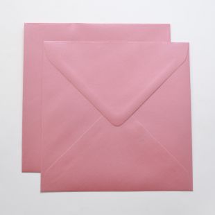 Lustre Print Silver Square Envelopes - Pearlised Persian Pink Lustre Print Silver Square Envelopes - Pearlised Persian Pink