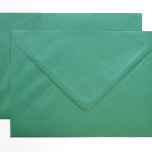 Lustre Print Silver C6 Envelopes - Pearlised Xmas Green Lustre Print Silver C6 Envelopes - Pearlised Xmas Green