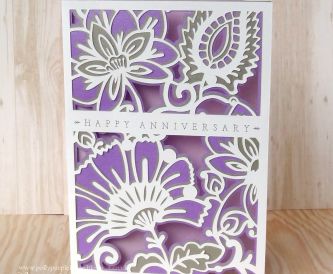 Anniversary Card Tutorial using Lustre Print Silver Papers
