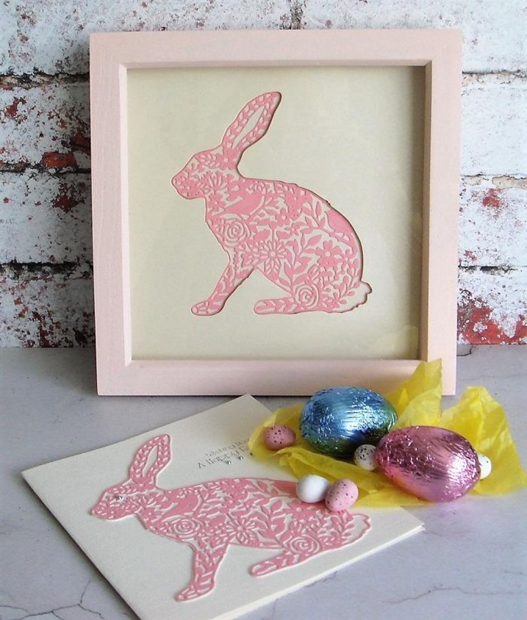 Die Cut Bunny Easter Card and Gift