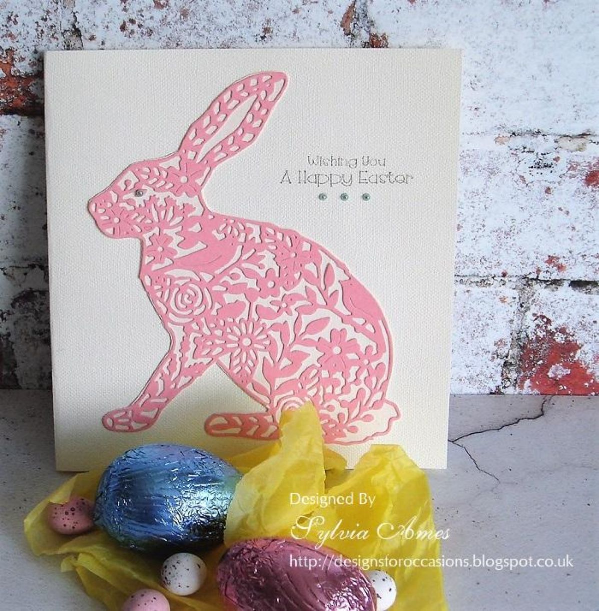 Die Cut Bunny Easter Card and Gift