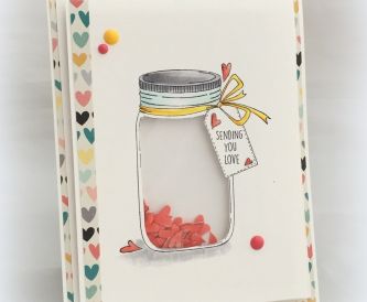 Heart Confetti Shaker Card