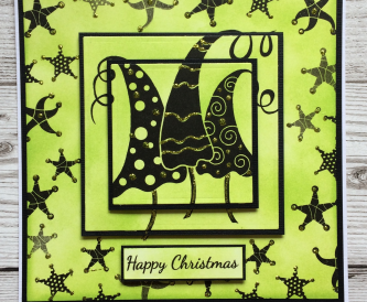 Happy Christmas using Woodware Stamps