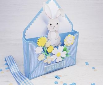 Easter Bunny Envelope Box Card - Happy Easter